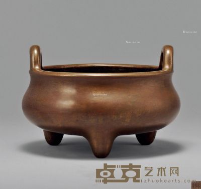 清初 冲天耳炉 口径15.2cm；高8.8cm