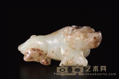 明 旧玉卧牛 长5.2cm