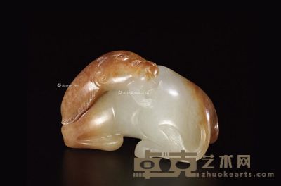 清初 白玉洒金骆驼 长5.5cm
