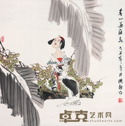 杨国新 人物 68×67cm