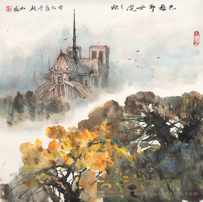 鲍加　巴黎圣母院 68×68cm