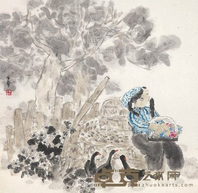 黄少华　人物 68×68cm