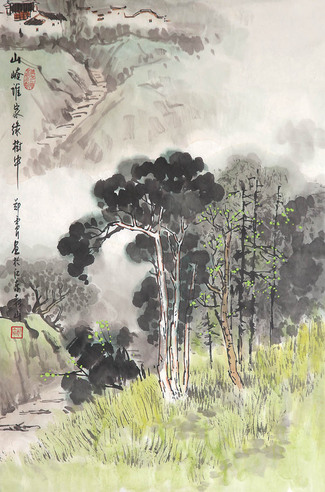 郑震　山水