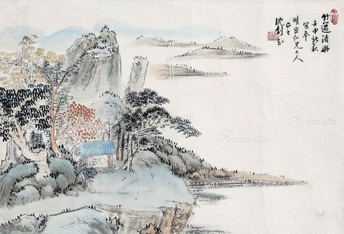 沈剑知 山水