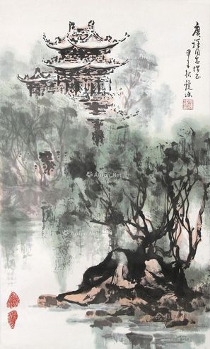 何镜涵 山水