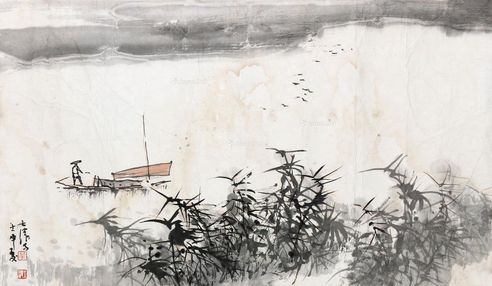 华士清 山水