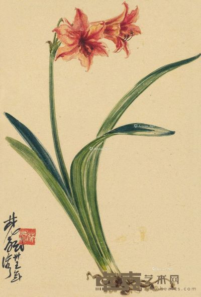 林风眠 花卉 26.5×18cm