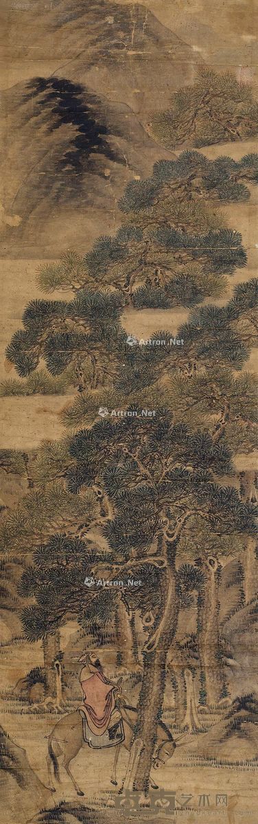 无款 山水人物 127×40cm
