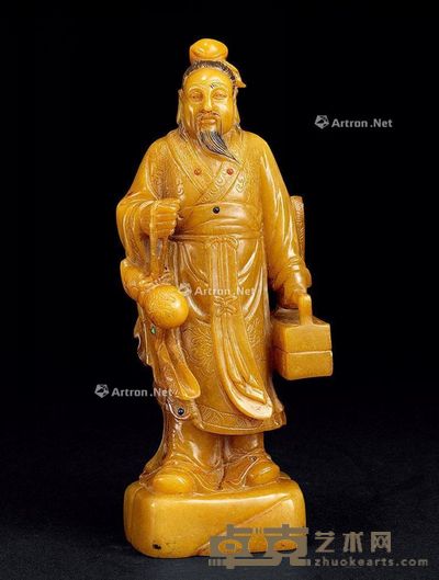 晚清 寿山石华佗人物像 高7.8cm