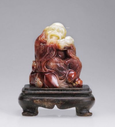 清 寿山石财神坐像