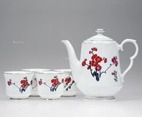 80年代 粉彩红梅茶具 （一套）