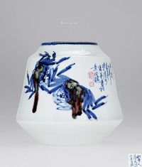 80年代 青花高洁竹宝瓶