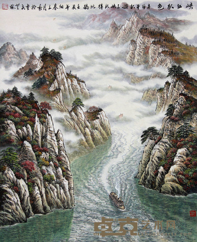 陈登林《峡江秋色》 102×84cm