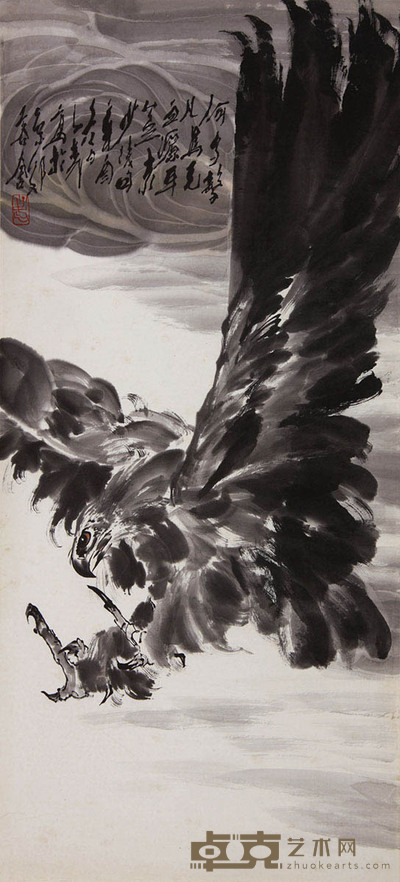 王子武《鹰》 100×46cm