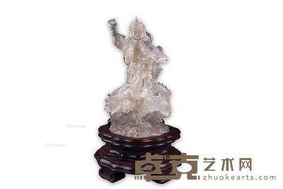 天然三太子钛晶雕件 约20×12×9cm