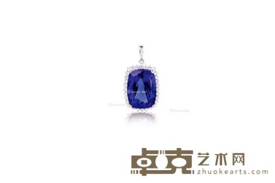 26.53克拉天然丹泉石配钻石吊坠 --