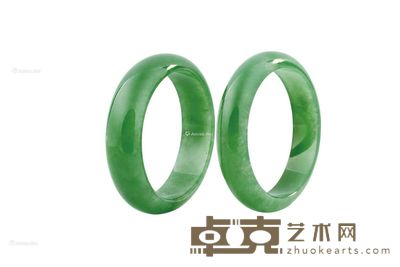 天然翡翠手镯 (一对) --