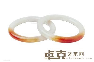 天然红翡翠手镯 (一对) --