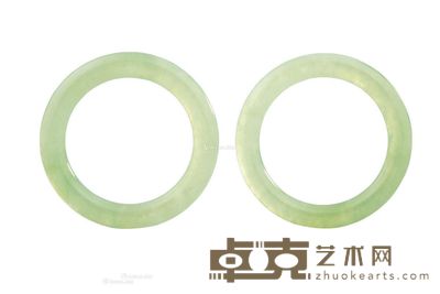 天然冰种翡翠手镯 (一对) --