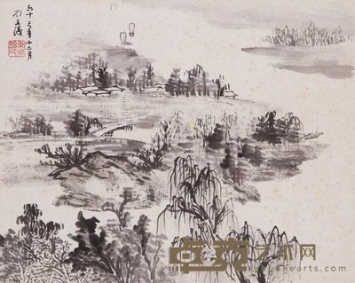 刘延涛 墨色归景 46.5×58.5cm