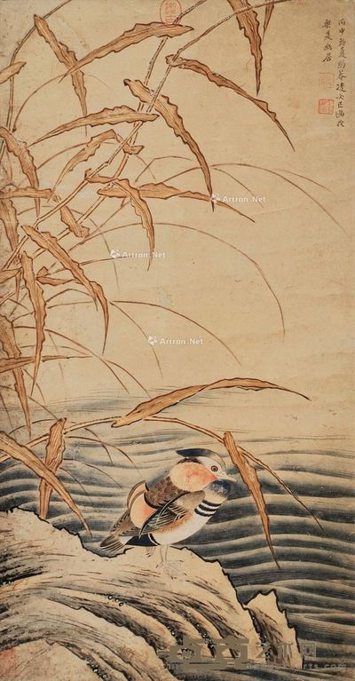 凌必正 花鸟 72×37cm