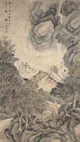 盛茂烨 高士观瀑图