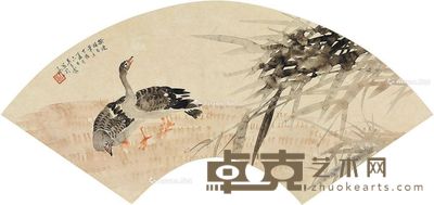 吴青霞 芦雁 19×52cm