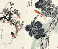 闵文彬 潘然 百寿图 秋意图