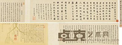 刘墉（古） 题画诗四首并赤壁赋 24×92.5cm；24×89cm；跋22.5×51cm