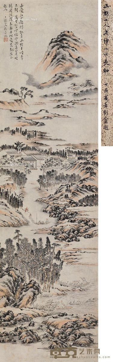 黎简 千峰云树 169×45.5cm
