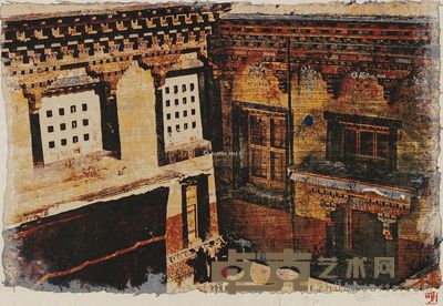 李小可 寺 50×70cm