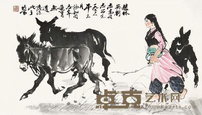 黄胄 牧驴图 42×82cm