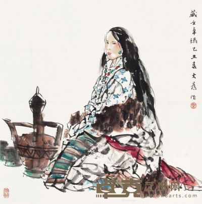 刘大为 藏女卓玛 68×67cm