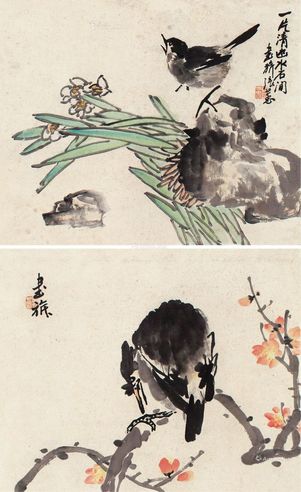 张书旂 花鸟