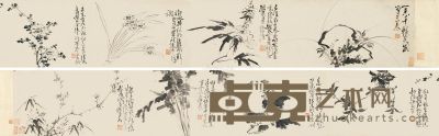 徐渭 写意花卉卷 29.5×373cm