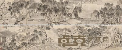 张恺 群丽春晓图 31.5×312cm
