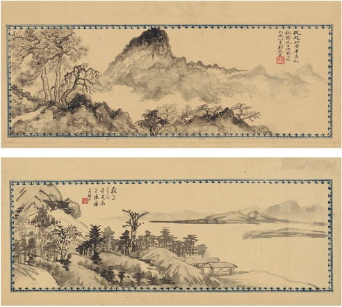 彭恭甫 山水