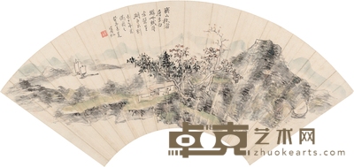黄宾虹 斋山秋浦图 51×18.5cm