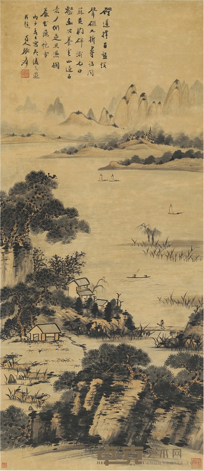 张大千 夷陵山水图 136×58.5cm