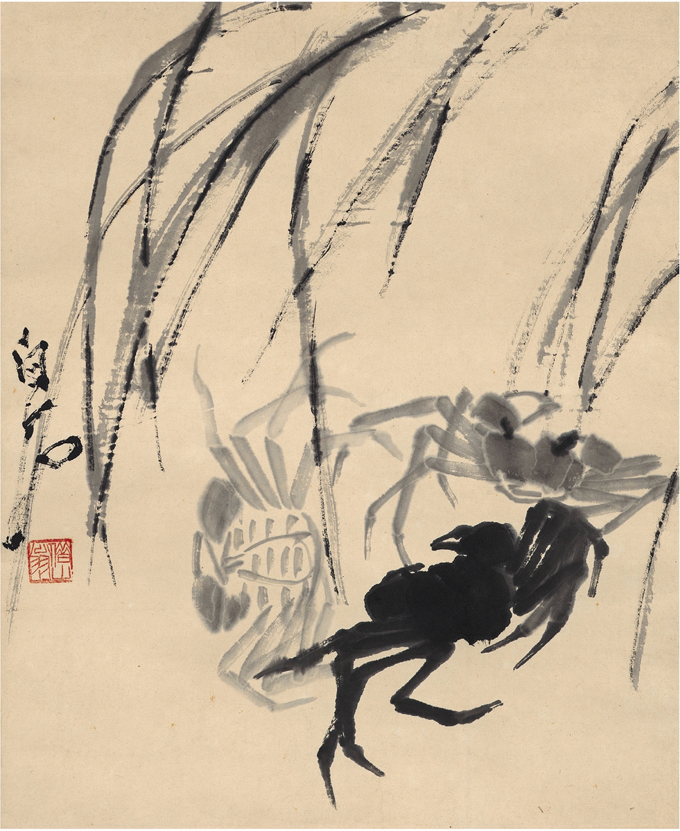 齐白石墨蟹