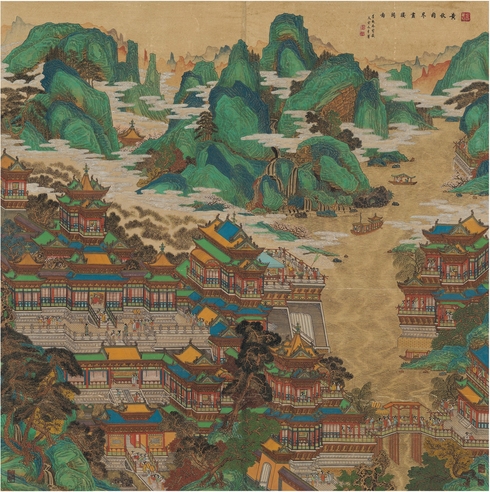 黄秋园 楼阁仙境图