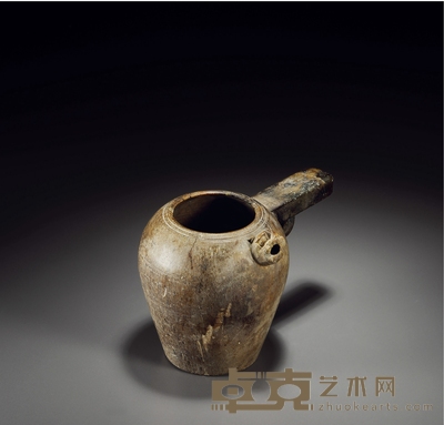明以前 豹斑石壶 高13.2cm
