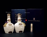 90年代 威士忌 皇家礼炮25年 皇室纪念版 （两瓶）