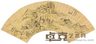 王鉴 春山图 16.5×51cm