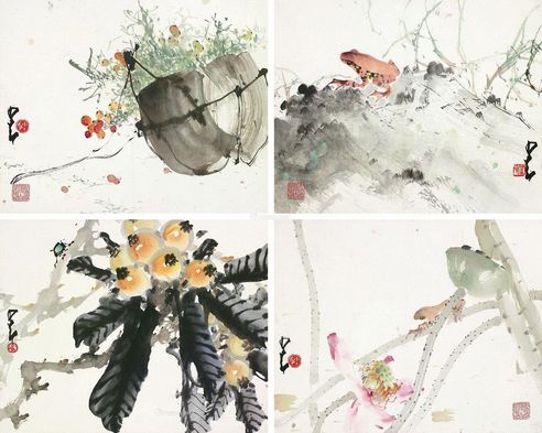 赵少昂 花卉草虫