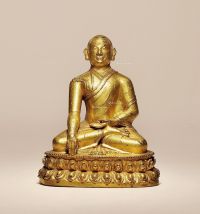 15世纪 铜鎏金止贡巴·仁钦贝像