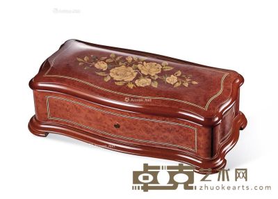 现代 御爵超长音筒三曲木质音乐盒 13.0×41.0×21.0cm