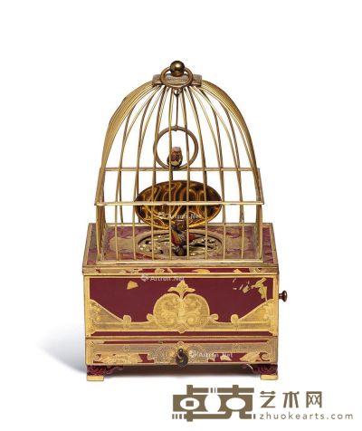 约1860年 法国 活动自鸣鸟盒 16×10×6cm