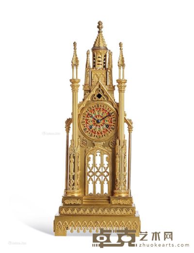 约1860年 法国 JAPPYFERES铜鎏金教堂钟 54×22×13cm