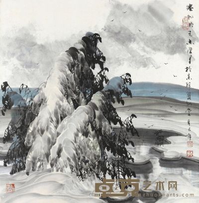 于志学 塞外风光 69×69cm